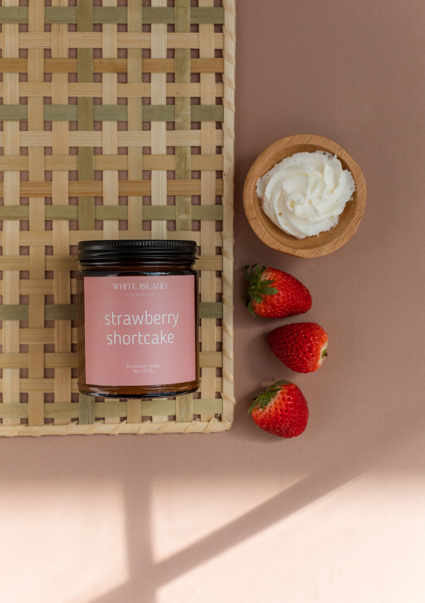 Strawberry Shortcake Soy Wood Wick Candle