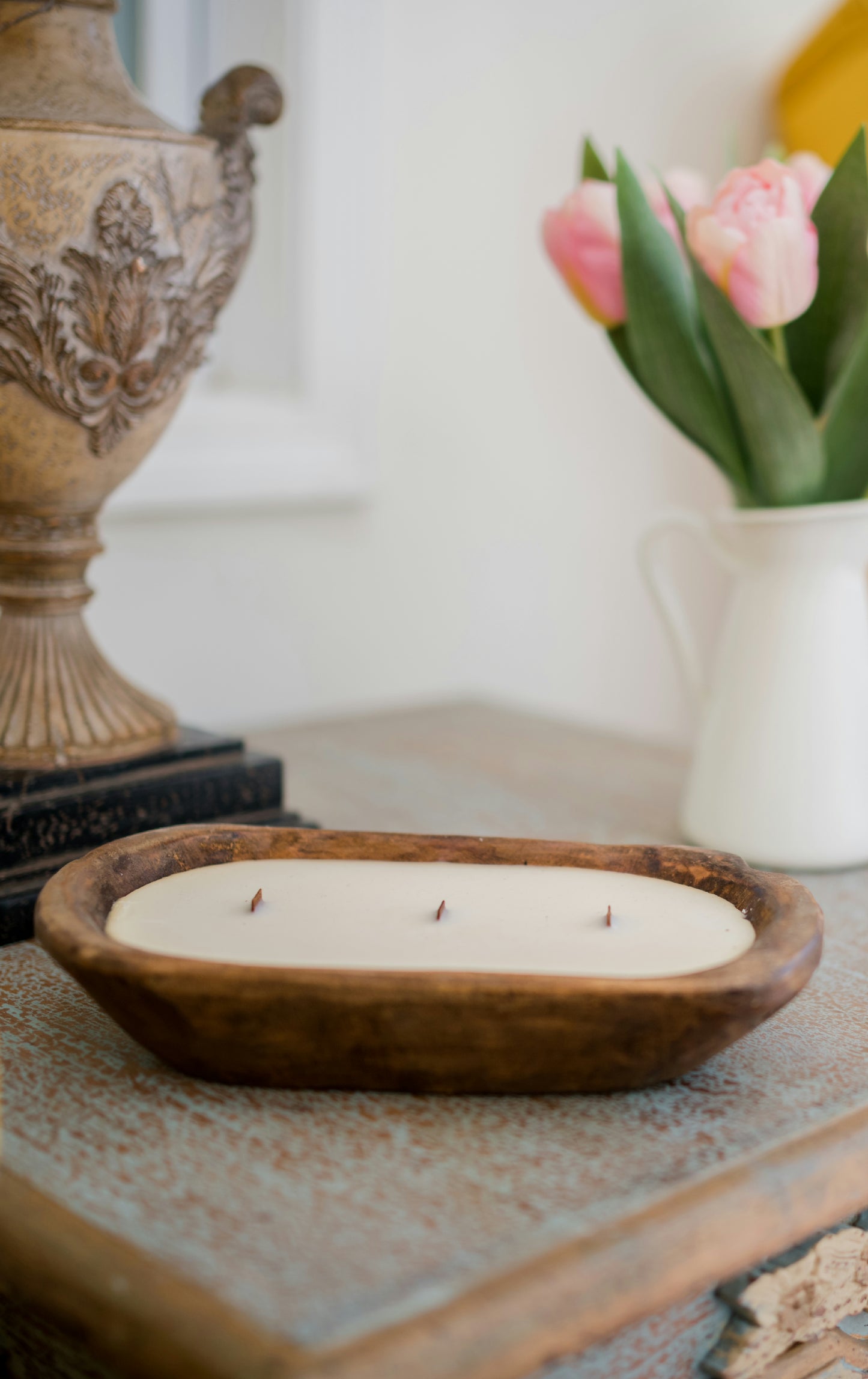 Wooden Bowl Candle